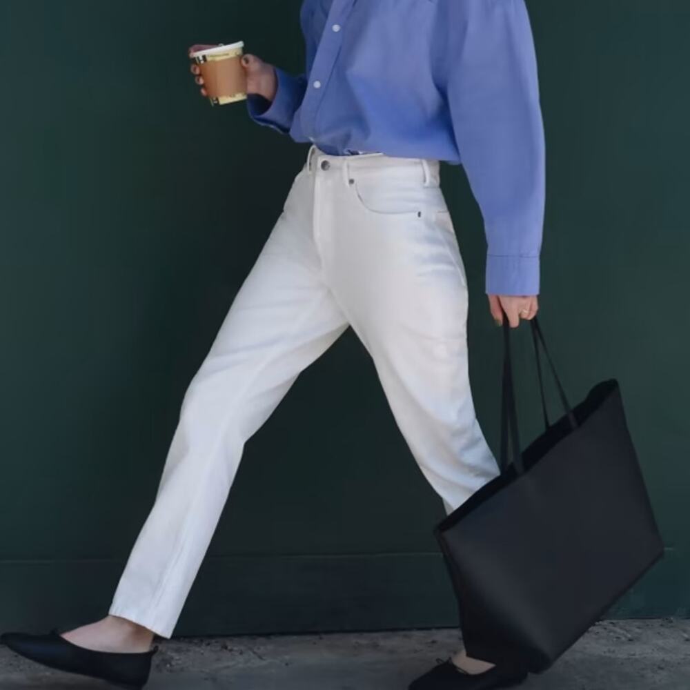 NWT Everlane The ’90s‎ Cheeky Straight Jean in Bone